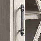 Bureau d'angle avec huche et rangements