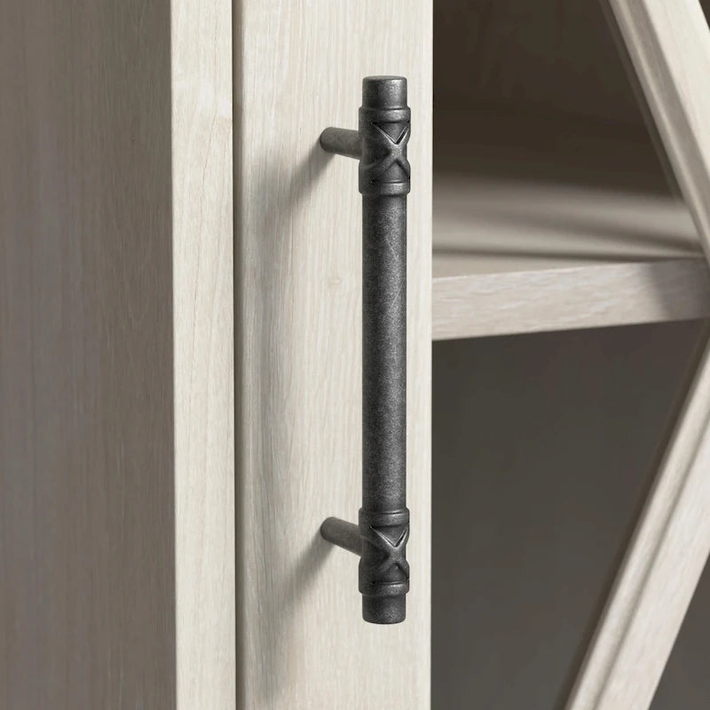 Bureau d'angle avec huche et rangements