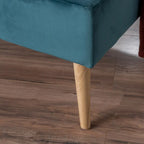 Pouffe en velours du milieu du siècle