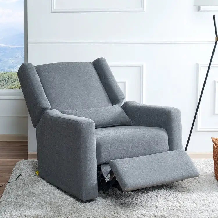 Fauteuil inclinable de luxe motorisé avec fonction pivotante et planeur, fauteuil inclinable de salon rembourré avec support lombaire