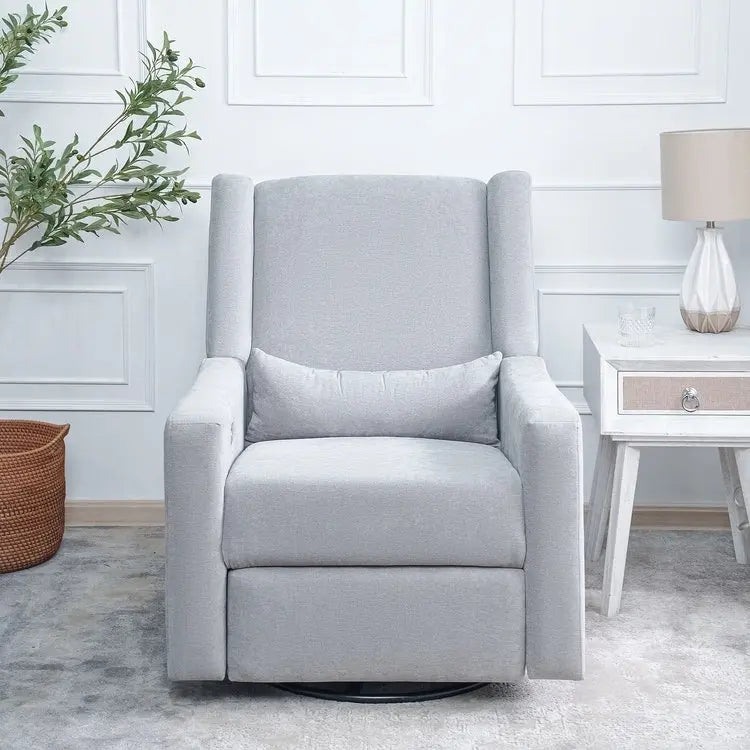 Fauteuil inclinable de luxe motorisé avec fonction pivotante et planeur, fauteuil inclinable de salon rembourré avec support lombaire