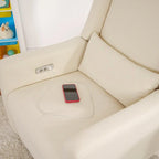 Fauteuil inclinable de luxe motorisé avec fonction pivotante et planeur, fauteuil inclinable de salon rembourré avec support lombaire