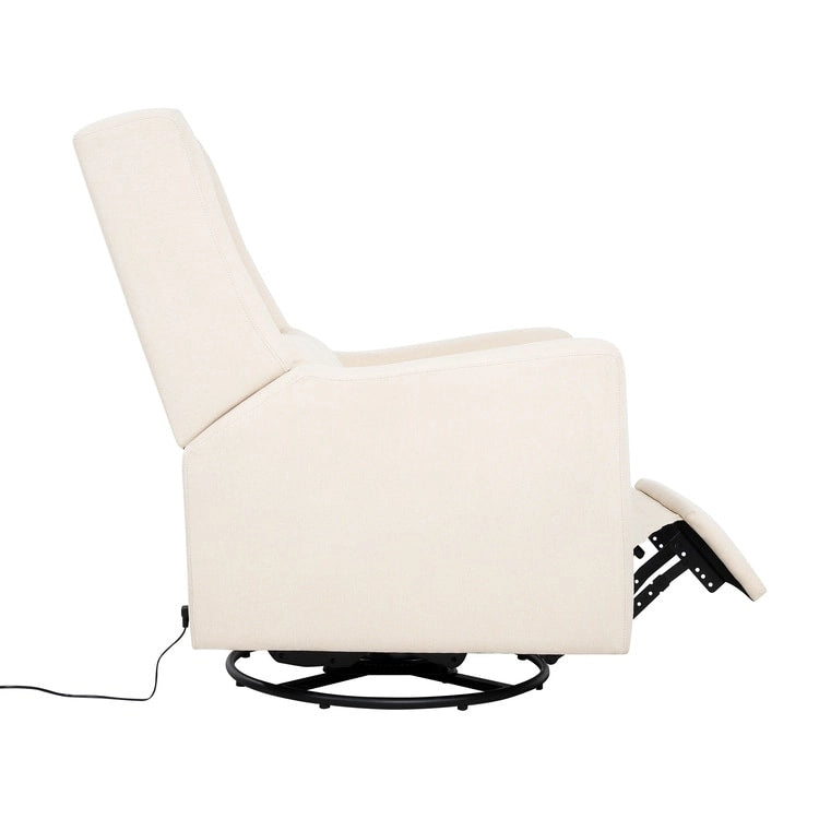 Fauteuil inclinable de luxe motorisé avec fonction pivotante et planeur, fauteuil inclinable de salon rembourré avec support lombaire