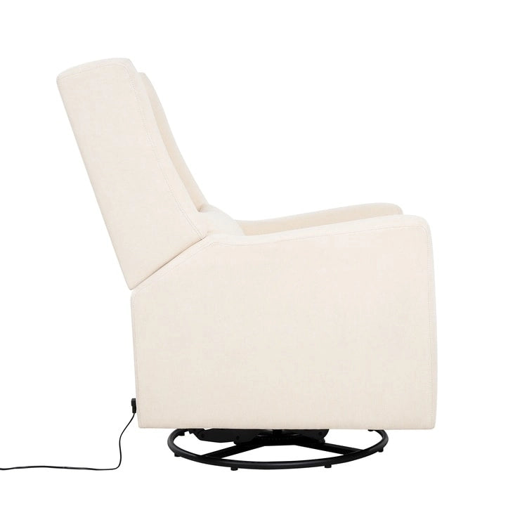Fauteuil inclinable de luxe motorisé avec fonction pivotante et planeur, fauteuil inclinable de salon rembourré avec support lombaire