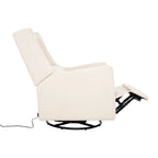 Fauteuil inclinable de luxe motorisé avec fonction pivotante et planeur, fauteuil inclinable de salon rembourré avec support lombaire