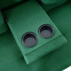 Canapé convertible avec accoudoirs et porte-gobelets, en similicuir, pliant et inclinable, petit canapé