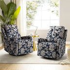 Fauteuil inclinable pivotant manuel avec dossier capitonné – Lot de 2
