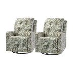 Fauteuil inclinable pivotant manuel avec dossier capitonné – Lot de 2