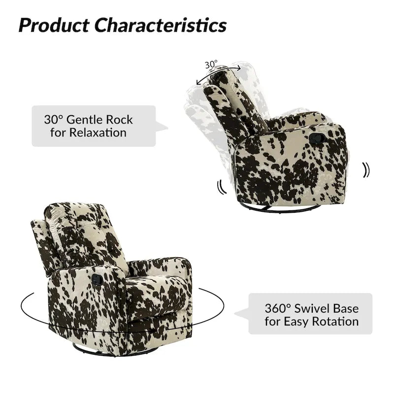 Fauteuil inclinable pivotant manuel avec dossier capitonné – Lot de 2