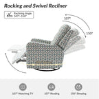 Fauteuil inclinable pivotant manuel avec dossier capitonné – Lot de 2