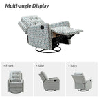 Fauteuil inclinable pivotant manuel avec dossier capitonné – Lot de 2