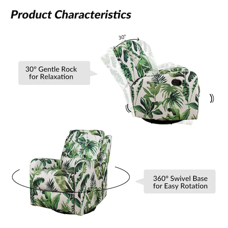Fauteuil inclinable pivotant manuel avec dossier capitonné – Lot de 2