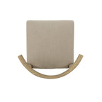 Chaises de salle à manger en tissu et en bois d'hévéa (lot de 2)
