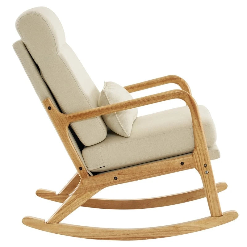 Fauteuil à bascule/fauteuil d'appoint rembourré double usage à dossier haut 39,37 W