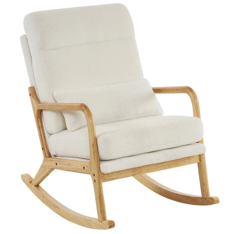 Fauteuil à bascule/fauteuil d'appoint rembourré double usage à dossier haut 39,37 W