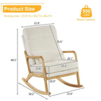 Fauteuil à bascule/fauteuil d'appoint rembourré double usage à dossier haut 39,37 W