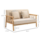 Canapé Causeuse de 48 po pour Chambre à Coucher, Canapé Modernes, Petit Canapé Rembourré pour Petits Espaces