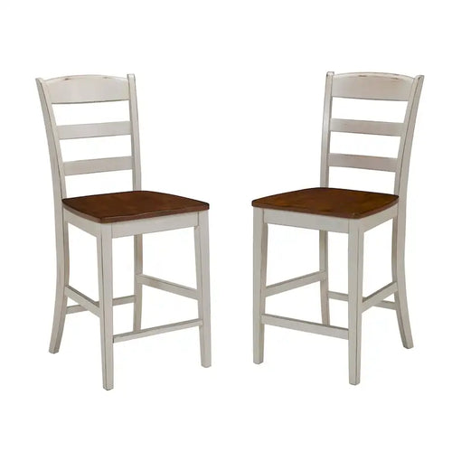 3-Piece Off-White Wood Kitchen Island Set with Drop Leaf Wood Top - 48' x 25' x 36'