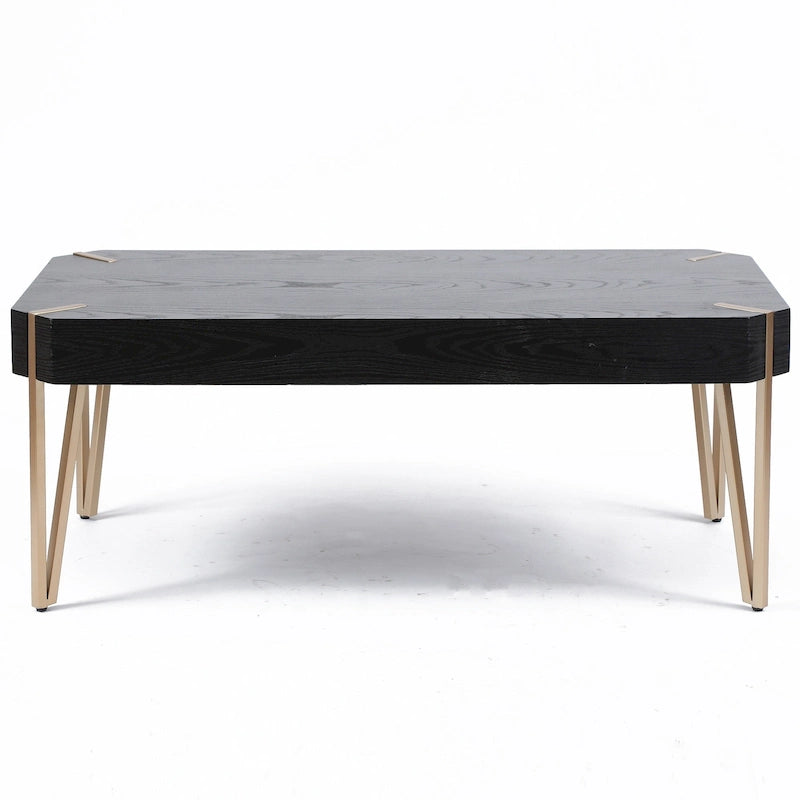 Wood and Metal Coffee Table - 46.13 W