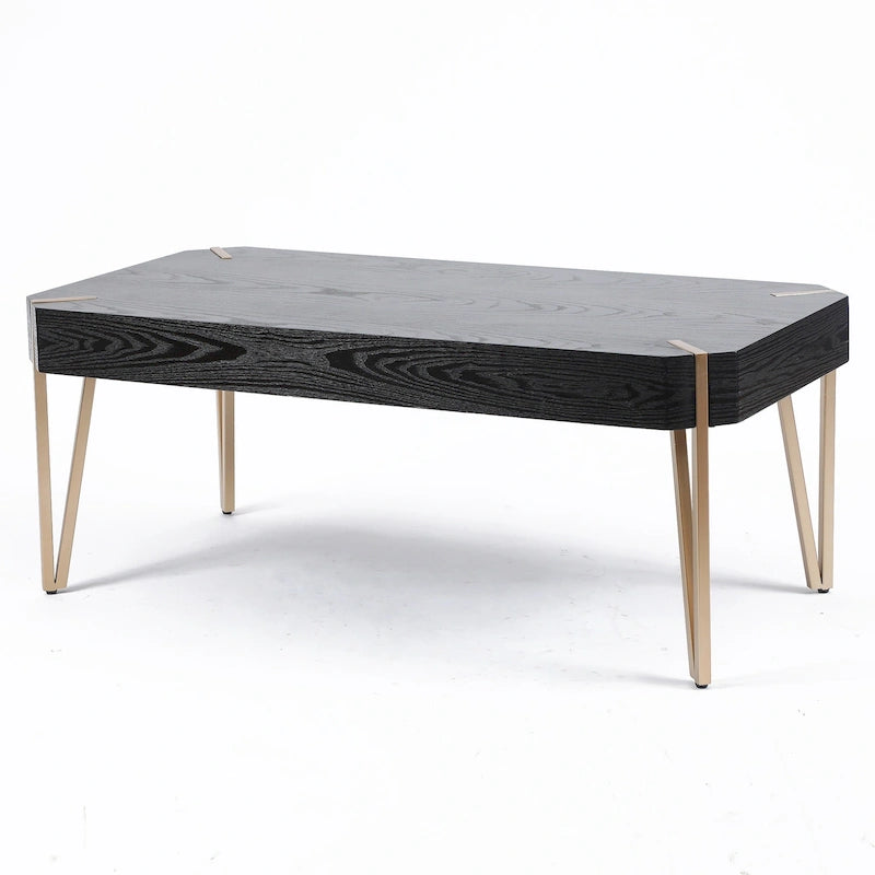 Wood and Metal Coffee Table - 46.13 W
