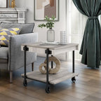 Table d'appoint à 1 étagère en acier de 24 po