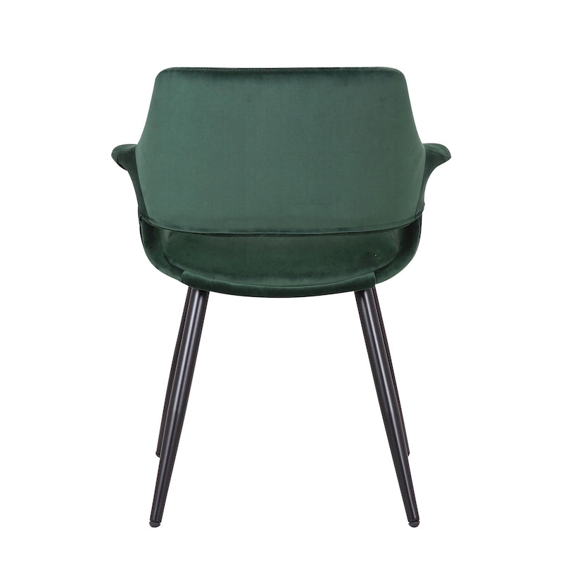 Chaise de salle à manger en velours de style Mid-century