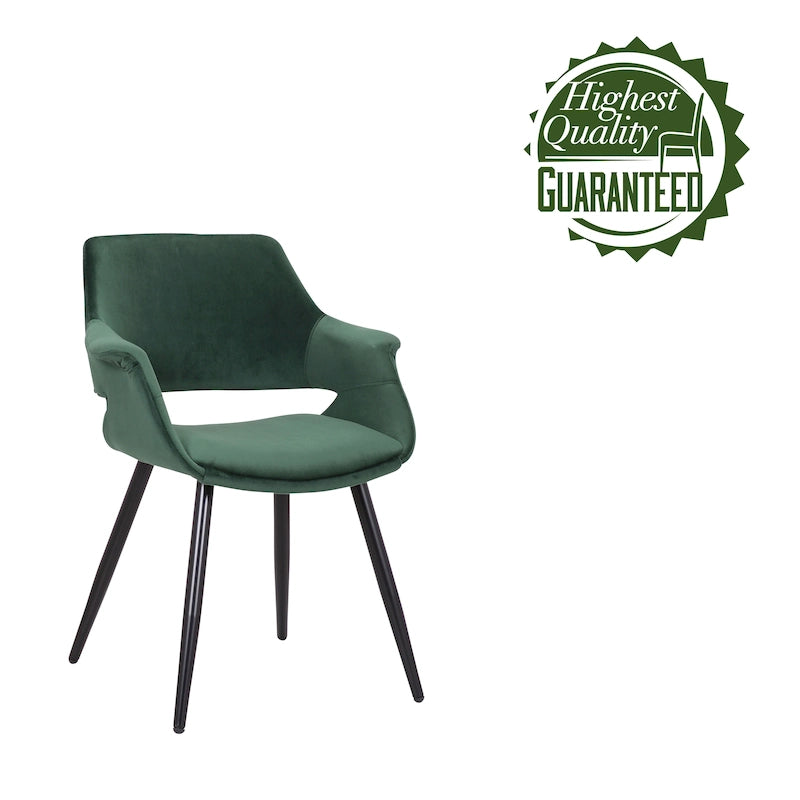 Chaise de salle à manger en velours de style Mid-century