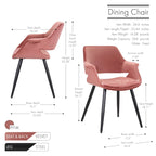Chaise de salle à manger en velours de style Mid-century
