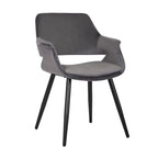 Chaise de salle à manger en velours de style Mid-century