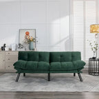 70,87 Futon Canapé-Lit, Canapé Pliable en Mousse Convertible Lit de Repos avec Accoudoirs Réglables pour Petits Espaces