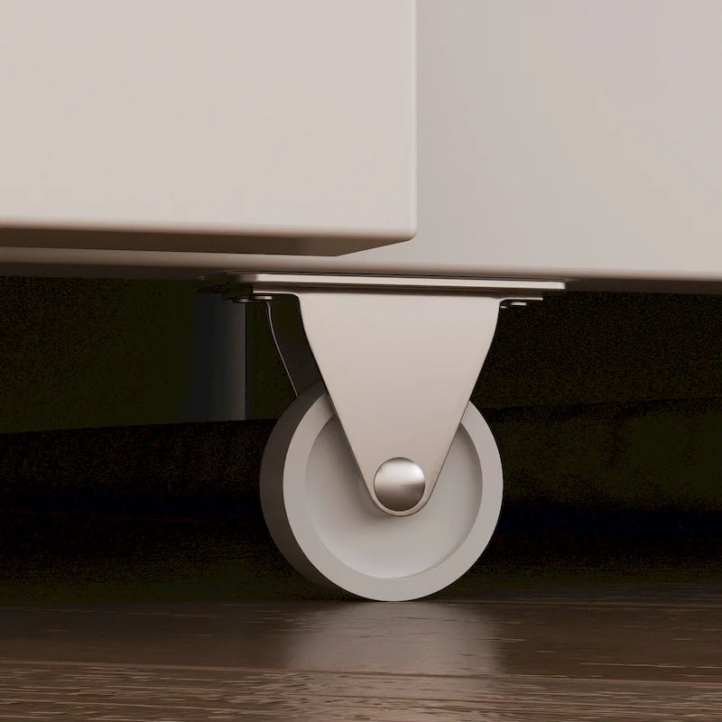 Lit double avec commode et tiroir convertible en meuble cube