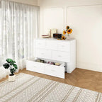 Lit double avec commode et tiroir convertible en meuble cube