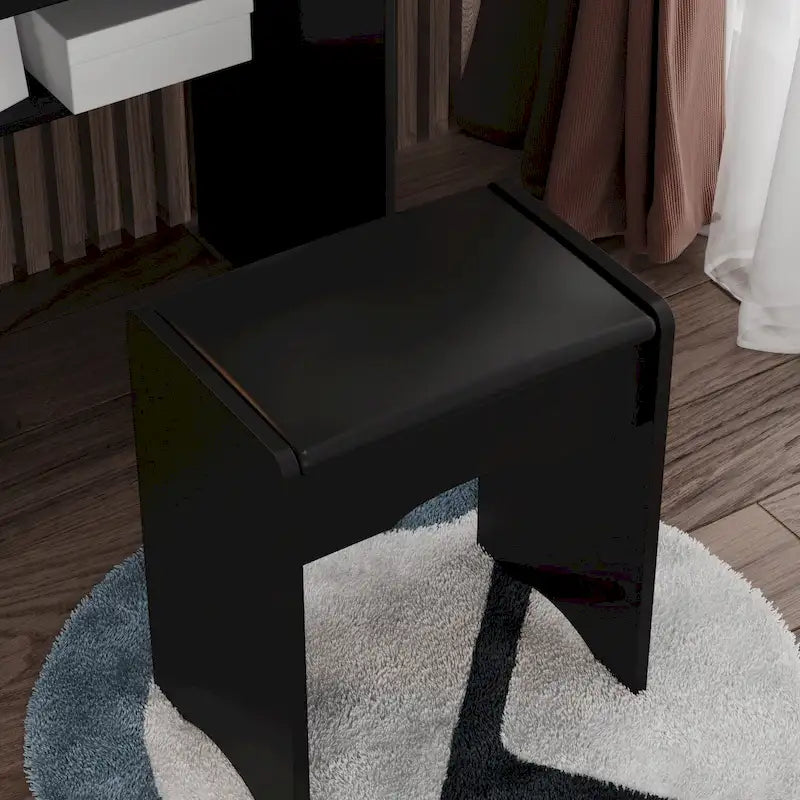 Coiffeuse avec miroir coulissant éclairé - 33L x 15.7W x 52.4H