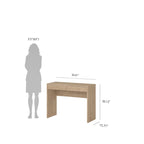 Bureau d'écriture pour bureau à domicile avec 2 tiroirs de rangement