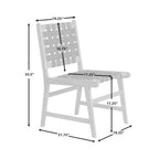 Chaise de salle à manger sans accoudoirs intérieur/extérieur, noire