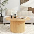 Table basse ronde en bois sur pied