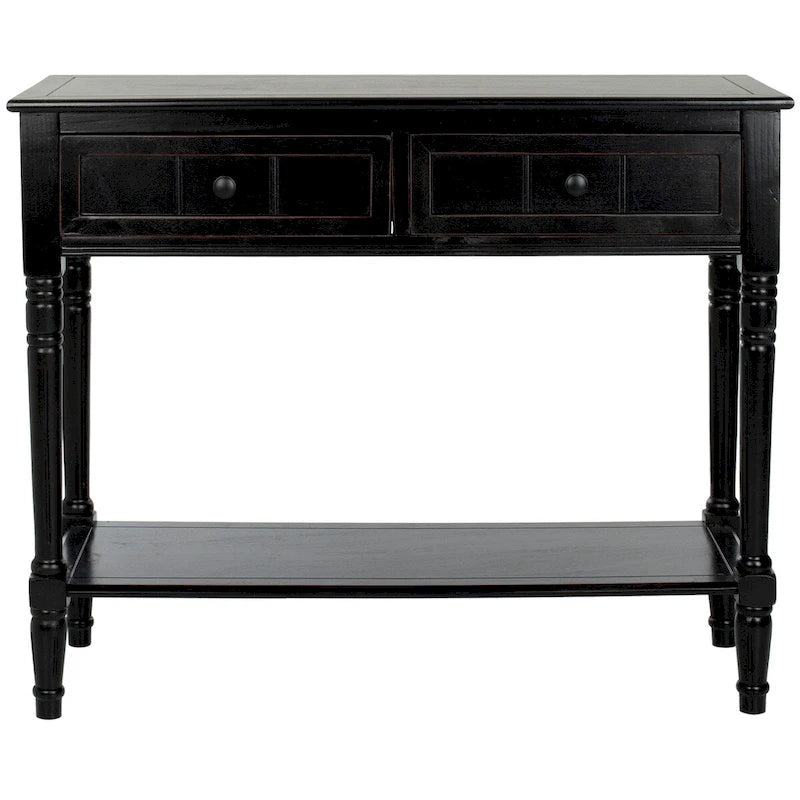 Console à 2 tiroirs gris - 35,8 x 13,8 x 29,5 - 36Wx14Dx30H