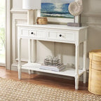 Console à 2 tiroirs gris - 35,8 x 13,8 x 29,5 - 36Wx14Dx30H