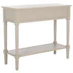 Console à 2 tiroirs gris - 35,8 x 13,8 x 29,5 - 36Wx14Dx30H
