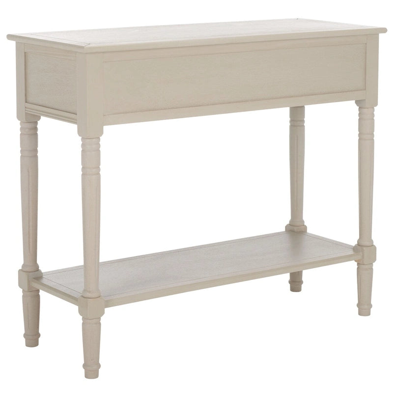 Console à 2 tiroirs gris - 35,8 x 13,8 x 29,5 - 36Wx14Dx30H
