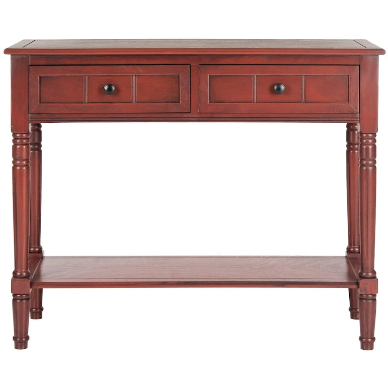 Console à 2 tiroirs gris - 35,8 x 13,8 x 29,5 - 36Wx14Dx30H