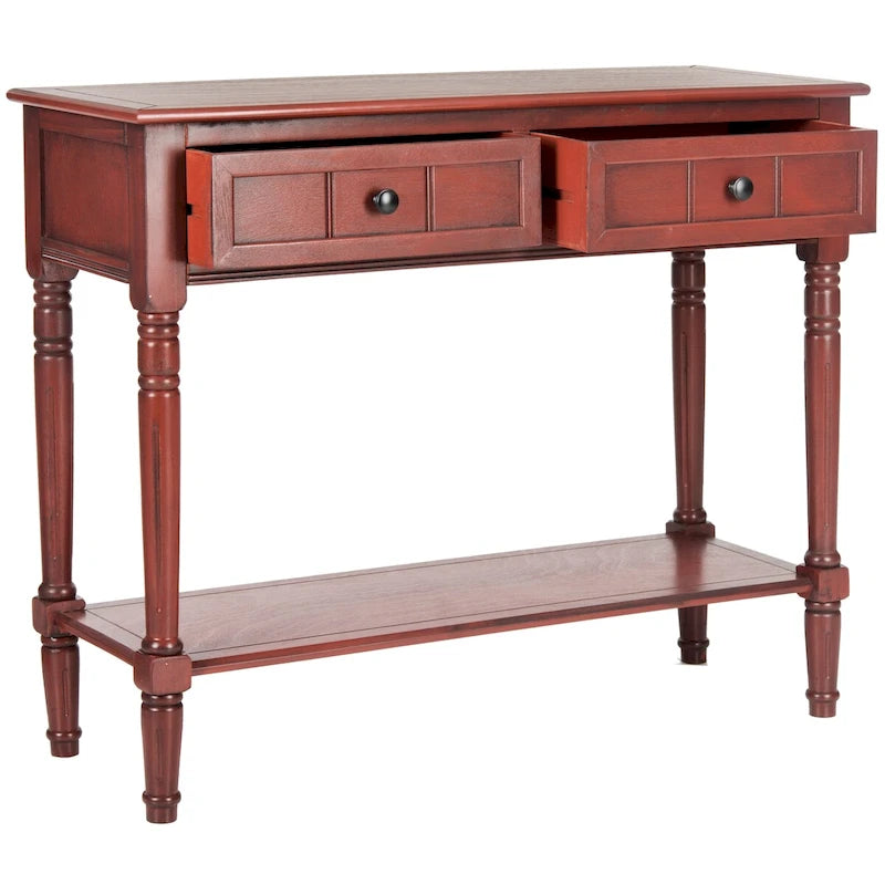 Console à 2 tiroirs gris - 35,8 x 13,8 x 29,5 - 36Wx14Dx30H