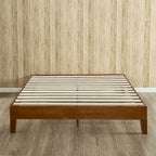 Lit plateforme de luxe en bois pleine grandeur de 12 pouces