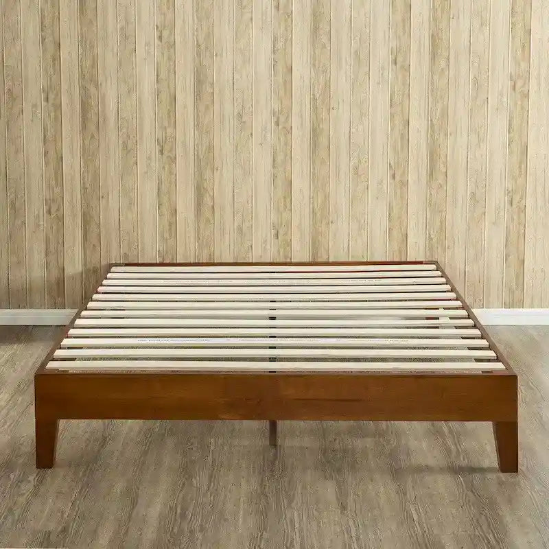 Lit plateforme de luxe en bois pleine grandeur de 12 pouces