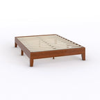 Lit plateforme de luxe en bois pleine grandeur de 12 pouces