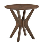 Table d'appoint ronde finition noyer
