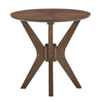 Table d'appoint ronde finition noyer