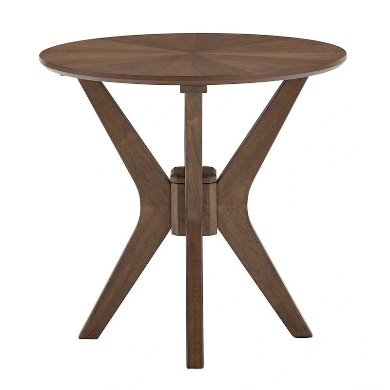 Table d'appoint ronde finition noyer