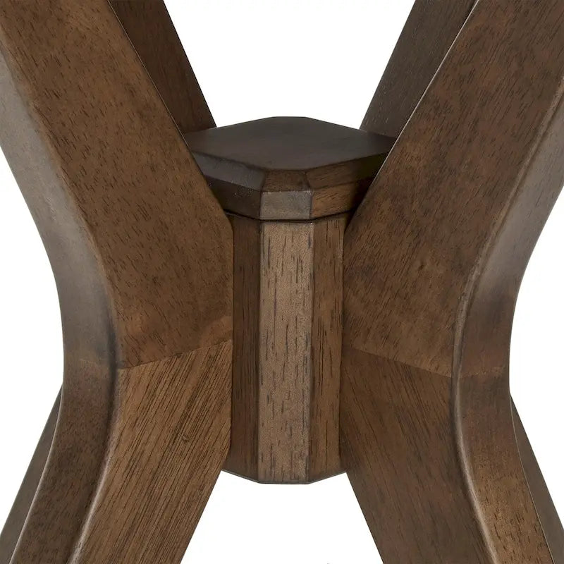 Table d'appoint ronde finition noyer