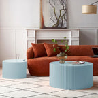 Tables basses gigognes rondes Modern Glam pour le salon (Lot de 2) Non assemblées